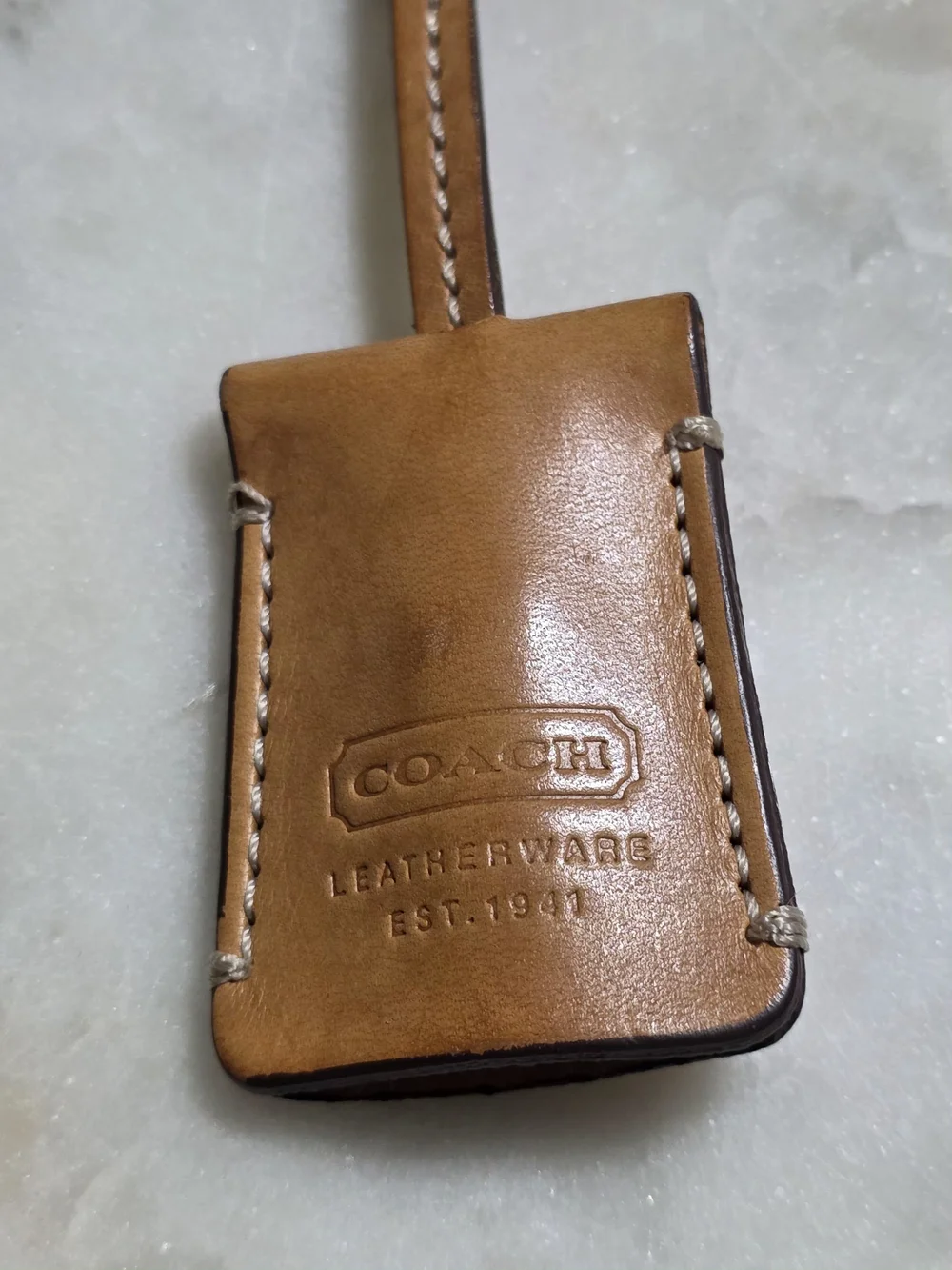 Coach Vachetta Leather Luggage Tag